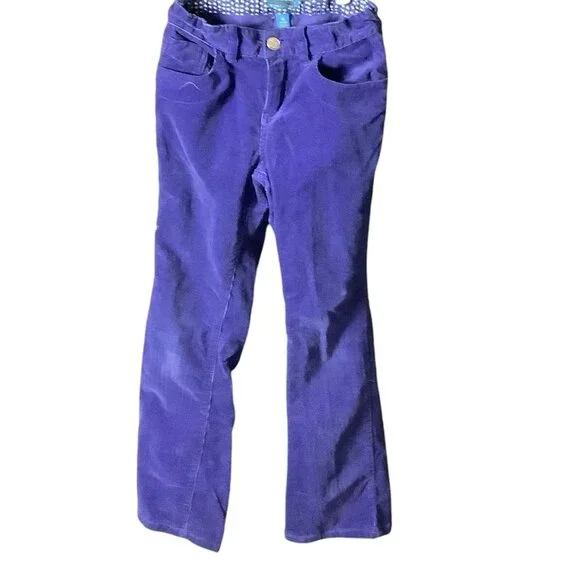 The Children’s Place Girls Corduroy Purple Flare Pants‎ Size 10 Adjustable Waist