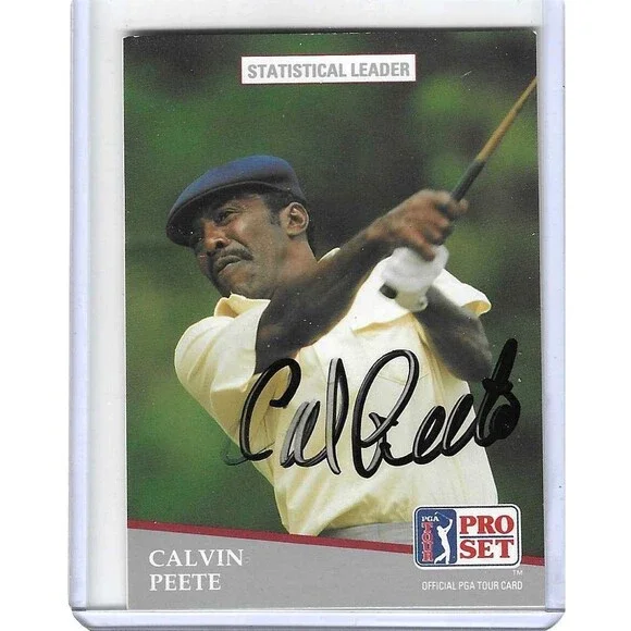 Pro Set Golf Card #271 Calvin Peete Signed 1991