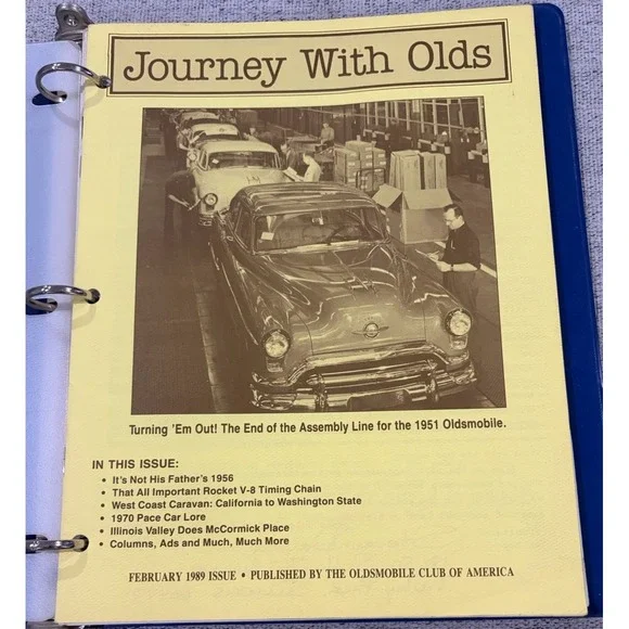 Journey Of‎ Olds Oldsmobile Club Of America Newsletters 1987/1988
