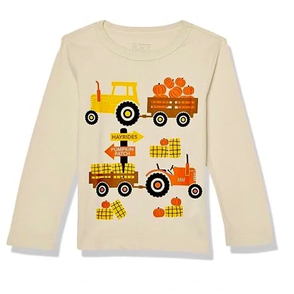 The Children's Place NWT Hayride Pumpkin Patch Long Sleeve Top 18-24 Mo
