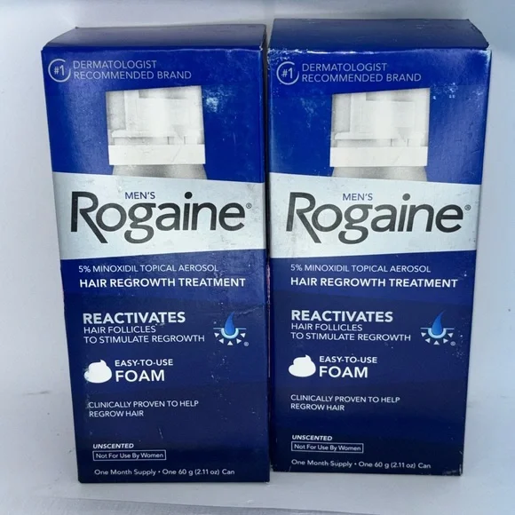 Rogaine Men’s Hair Regrowth Treatment Foam 2pk NWT