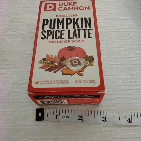 Duke Cannon Pumpkin Spice Latte Scented 10 Ounce Soap Bartripled Milled New