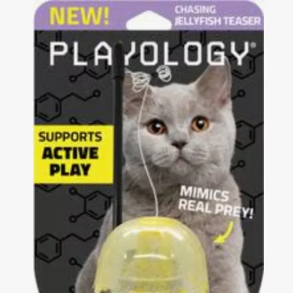 PET: GLITTERY JELLYFISH CAT TOY