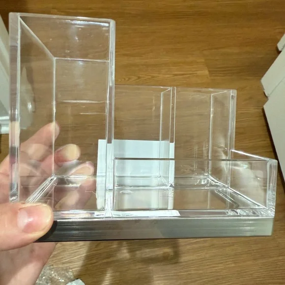 Clear Brushed Plated tooth brush holder brand new