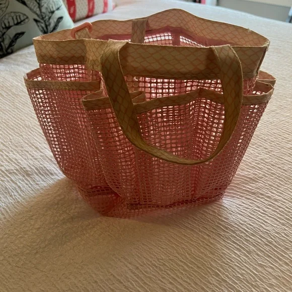 Pink Mesh Tote Bag