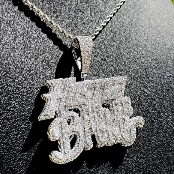 Hustle Or Be Broke Pendant with rope chain 24inch
