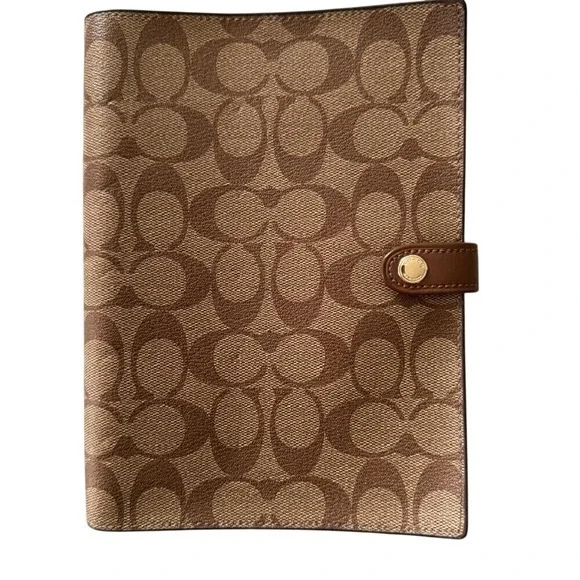 Coach Signature Canvas Organizer Folio in Brown