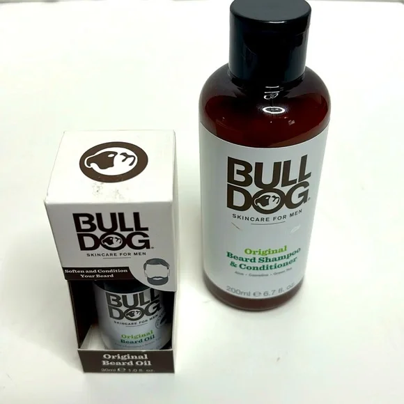Bull Dog | Men’s Skincare Beard Oil & Shampoo / Conditioner Bundle | Vegan Zone