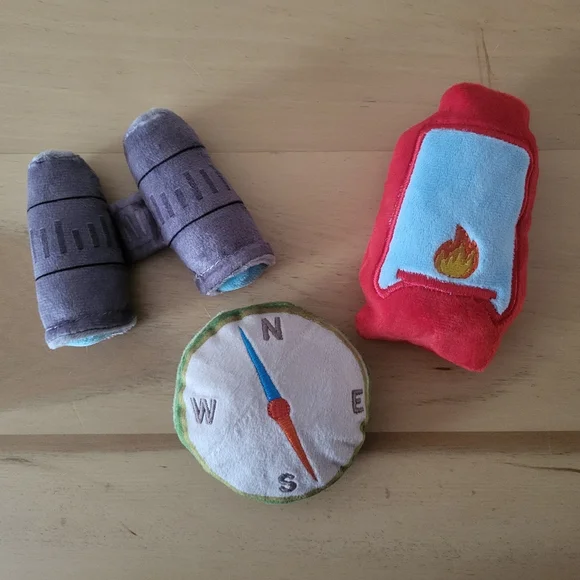 Set Of 3 Camping Theme Cat Toys