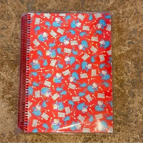 New!!Vintage 2004 HELLO KITTY Captain Willy Holographic Spiral Lined Notebook