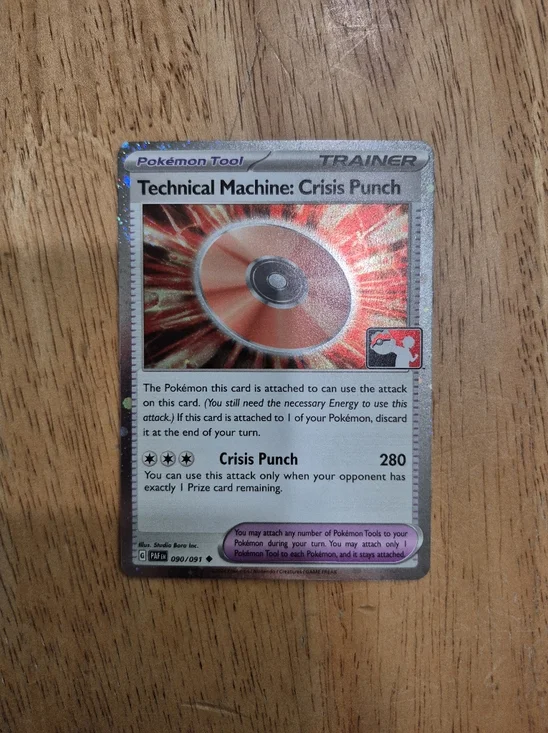 🔥 QTY 1 Pokémon Technical Machine: Crisis Punch cosmo Holo Trainer Card
