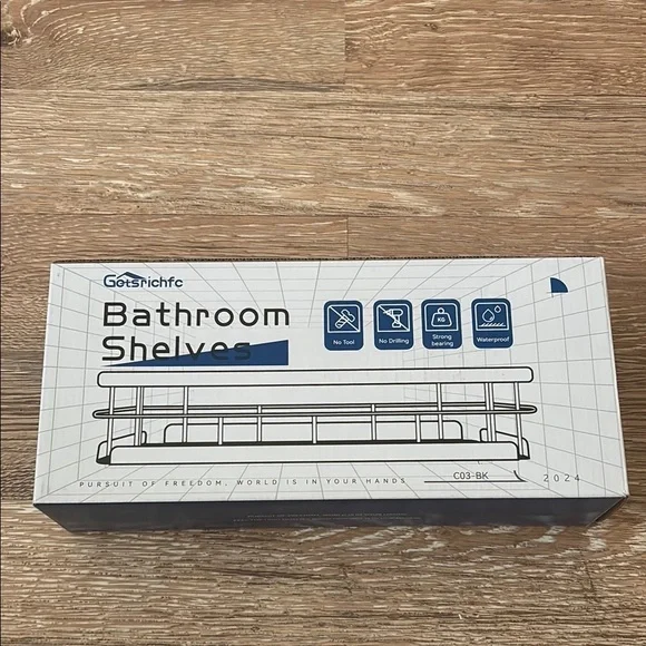 Black Bathroom Shelves