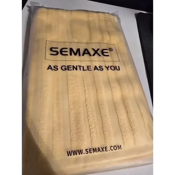 Semaxe Bathroom Cotton Rug Mat Yellow 19x30