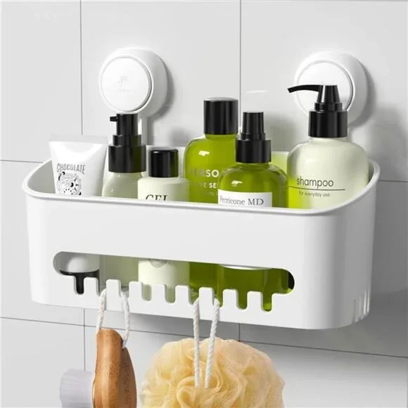 Shower Caddy Suction Cup NO-Drilling Removable Shower Shelf Powerful