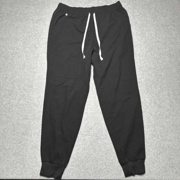 FIGS Tansen Scrub Pants Mens Large Black Technical Collection Jogger Medical