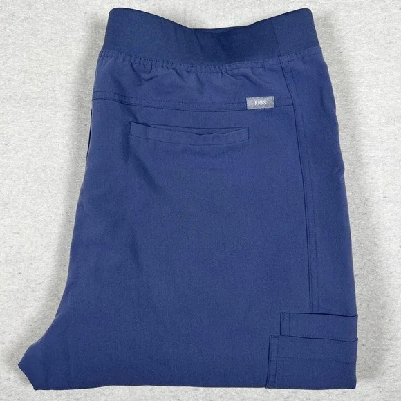 FIGS Axim Technical Collection Scrub Pants Mens XXL Short Blue Cargo‎ Medical