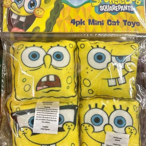 Nickelodeon SpongeBob SquarePants Cat Toys - Yellow and Black