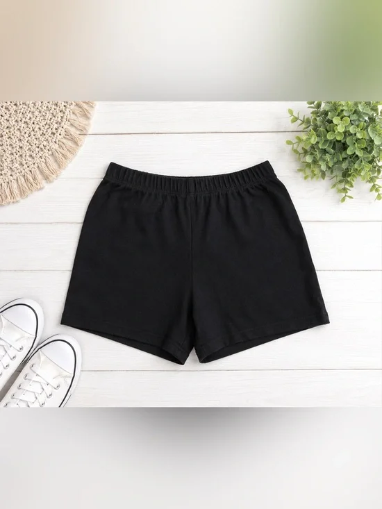 The Children’s Place Black Pull On Shorts Girls M 7/8