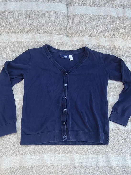 The Children's Place Navy Button-Front Girls' Cardigan