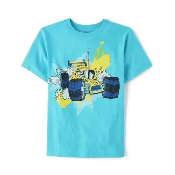 The Children's Place‎ Boys Racecar Graphic T-Shirt in Blue - Size XS