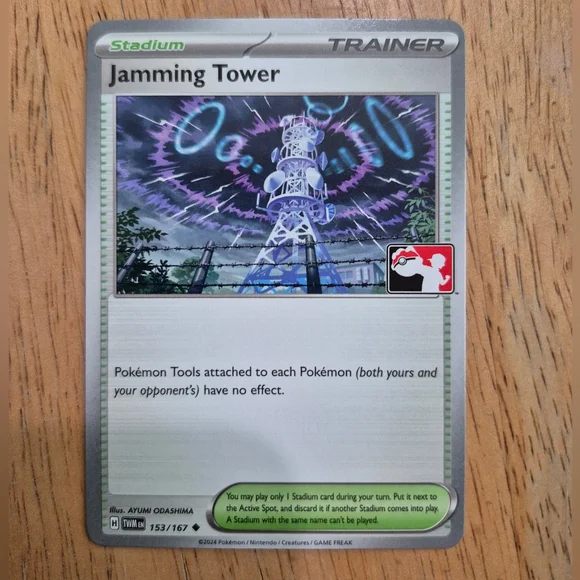 🔥 QTY 4 Pokemon Jamming Tower Stadium Trainer Card Play Stamped
