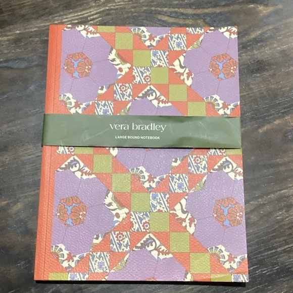 Vera Bradley Marrakesh Patchwork Geometric Design Bound Notebook