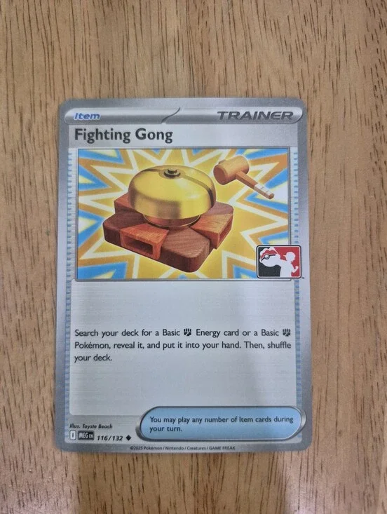 QTY 1 Pokemon Fighting Gong Item Trainer Card