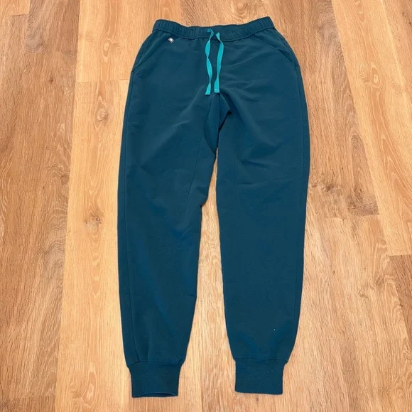 Figs Men’s Tansen Small Scrub Pants Teal Drawstring Jogger Nurse Doctor