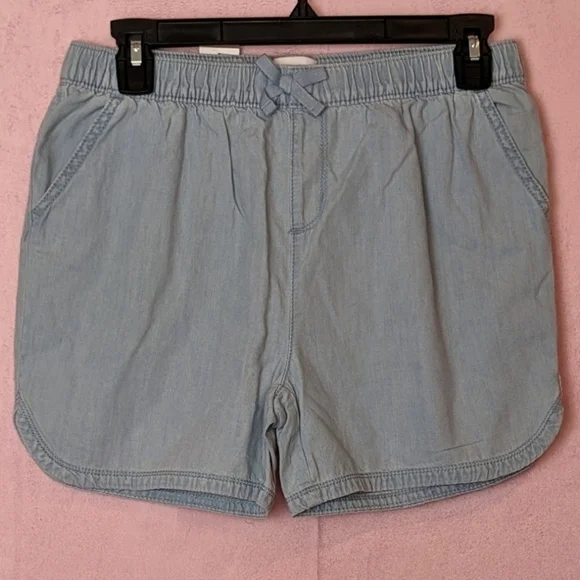 The Children's Place Arizona Wash Light Blue Elastic Waist Pull On Shorts