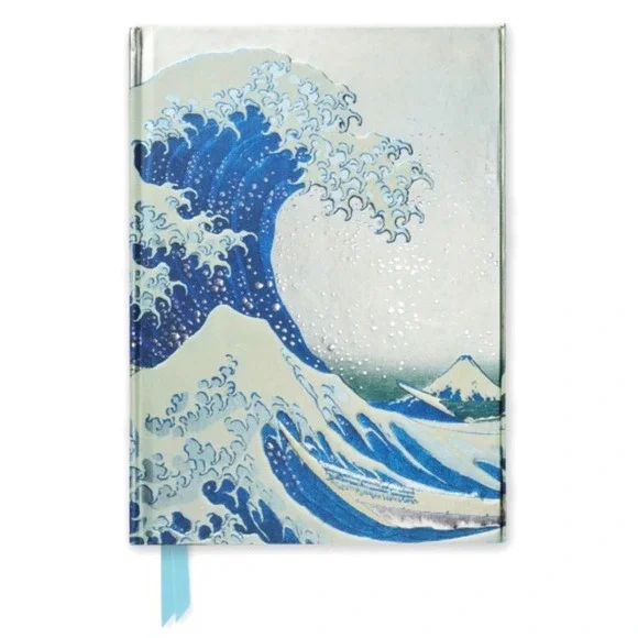 Flame Tree Hokusai The Great Wave Hardback Lined Notebook Foil Embosse new