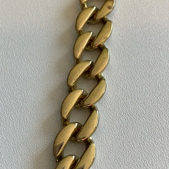 Large Cuban Link Gold Plated Chain Bracelet