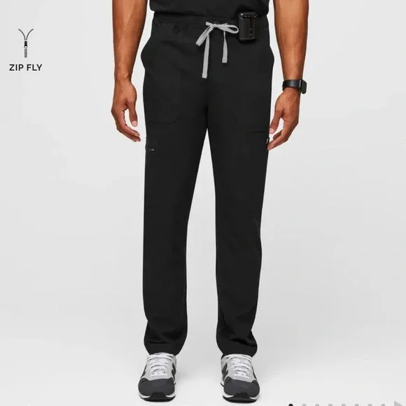 Figs Men's Cairo Cargo Black Scrub Pants M-320 Sz XL