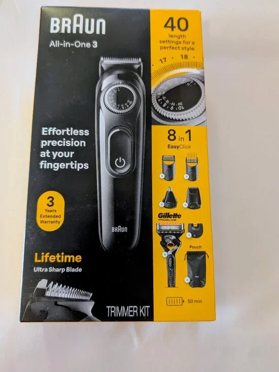 New in package Braun All-In-One 3 Trimmer Kit