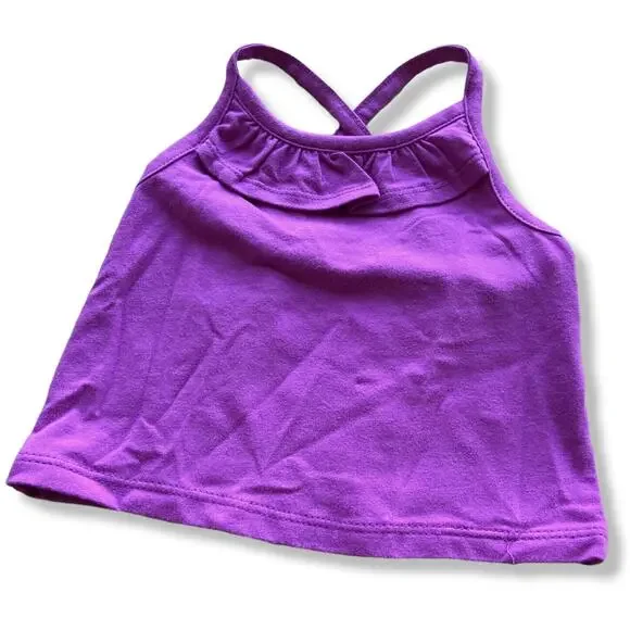 The Children's Place Girls Tank Top Size 9-12‎ Mo Purple Ruffle NEW