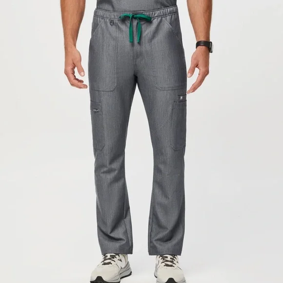 Figs Mens Grey Cairo Cargo Medical Scrub Pants Size Large