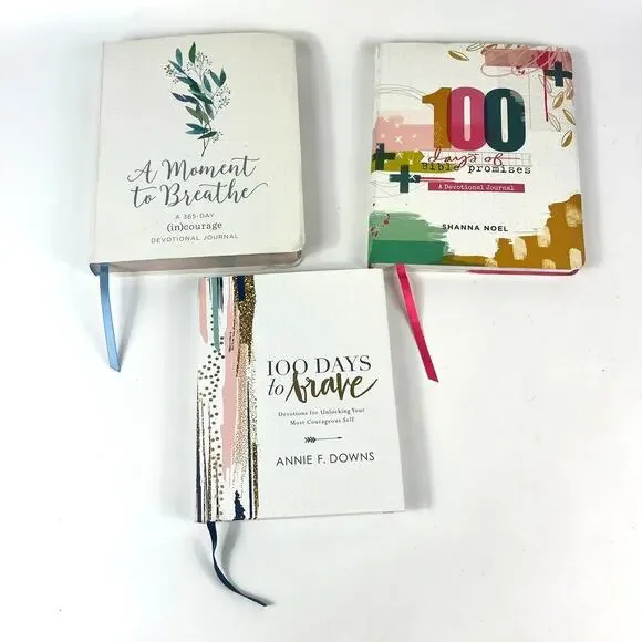 Lot 3 Inspiration Fill-In Journals Bible Christian 100 Day 1 Year Moment Breath