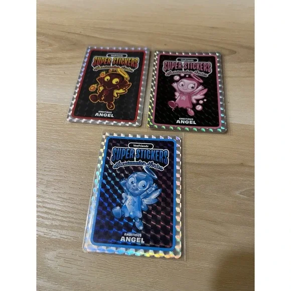 Ambitious Angel Lot Of 3 Cards 2026 VeeFriends Super Stickers Lava Diamond Gum