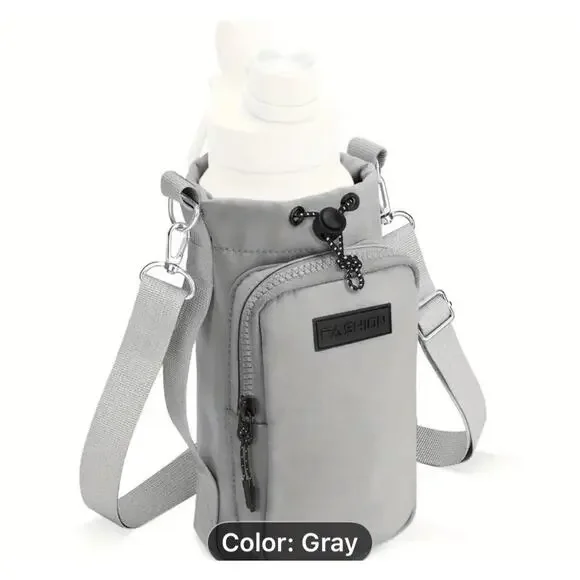 Insulated Water Bottle Bag - Durable Neoprene Adjustable Strap, Metal Buckle New