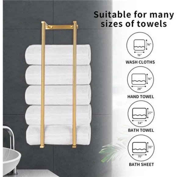 Towel Racks for Bathroom Wall Mounted, Stainless Steel Bath Towel Holder