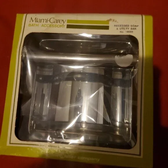 NEW MIAMI CAREY BATH ACCESSORY RECESSED SOAP UTILITY BAR 18004