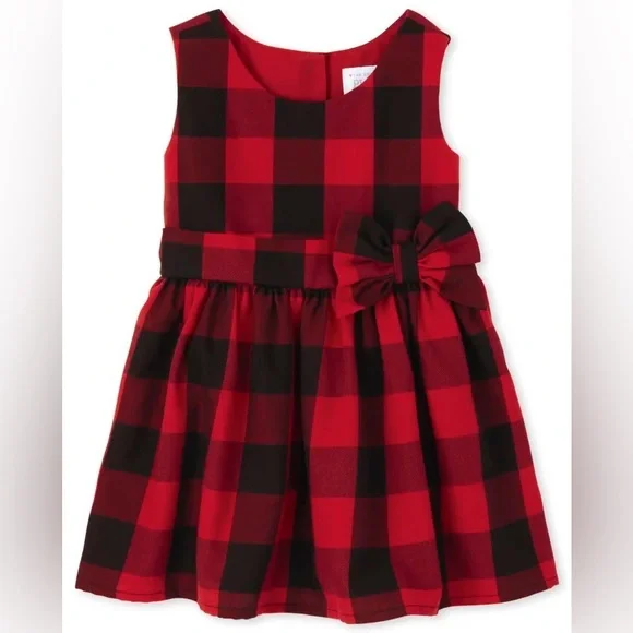 Toddler Girls Buffalo Plaid Dress -The Children’s Place - 3t