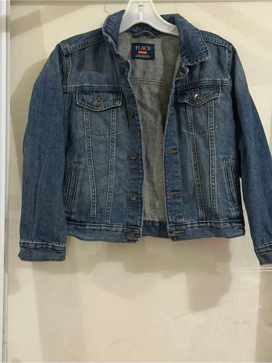 The Children's Place Blue Denim Jacket with Chest Pocketso