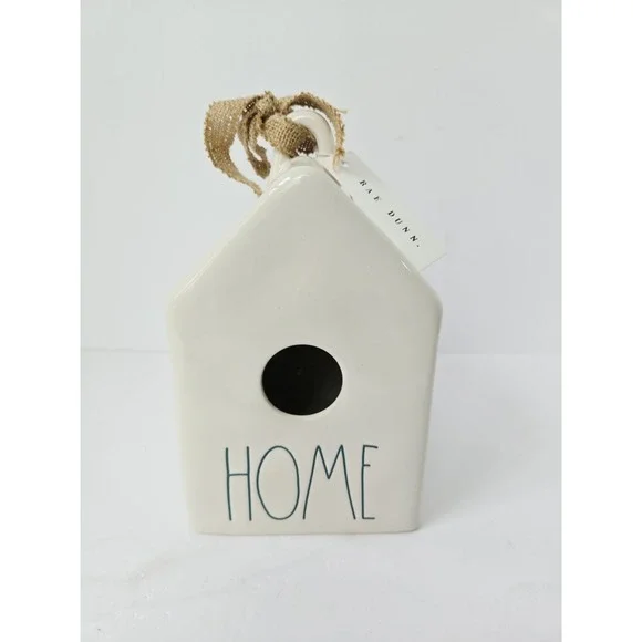Rae Dunn Home Bird house decoration white NWT Magenta 9