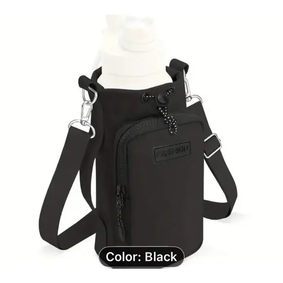 Insulated Water Bottle Bag - DurableNeoprene Adjustable Strap, Metal Buckle New