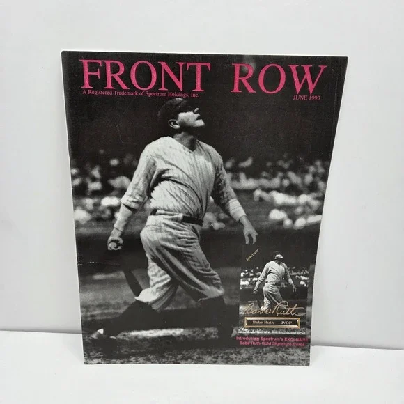 1991 Front Row Baseball Magazine Babe Ruth Cover NY Yankees