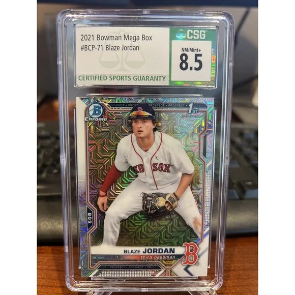2021 Bowman Mega Box Chrome Mojo 1st Blaze Jordan CSG 8.5