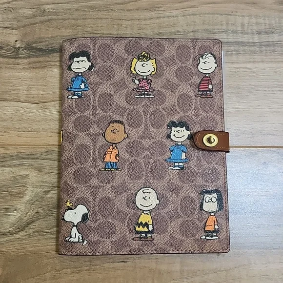 NWOT Coach x Peanuts Notebook In Signature Canvas