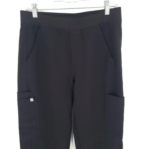 Figs Scrub Pants Mens Small Black Axim Cargo Scrub Pockets T2001T Tall Length