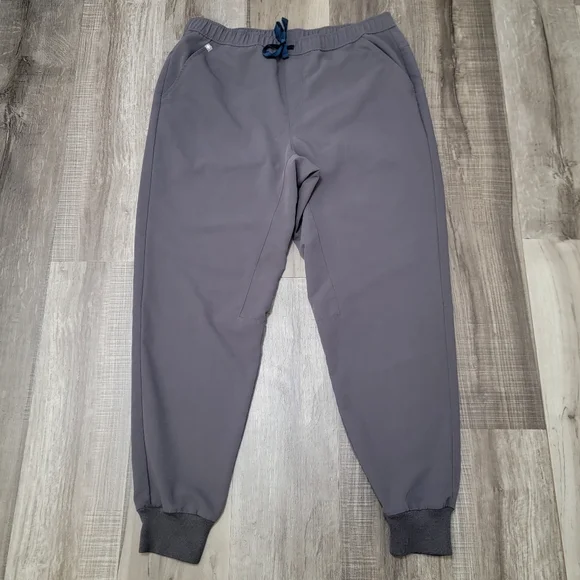 Figs Gray Jogger Sweatpants with Tapered Legs