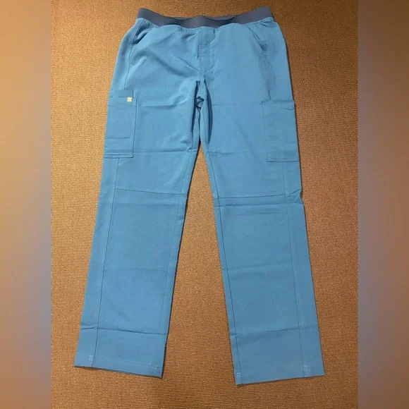 Figs Mens Axim Cargo Scrub‎ Pants Size XL Alps Blue
